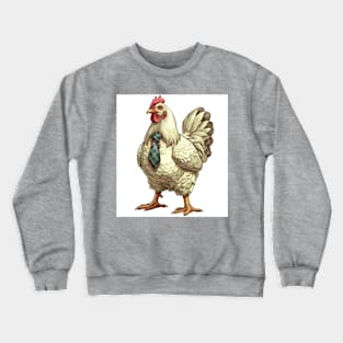 Chicken wearing Tie Crewneck Sweatshirt